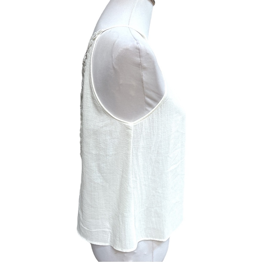 Zara Floral Lace Back Tank Top White Size XSmall - Picture 4 of 10